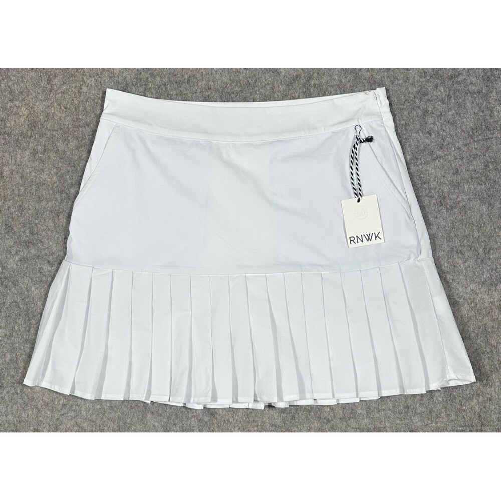 Renwick Pleat Bottom Skort Womens 10 White Golf Performance Pickleball Tennis